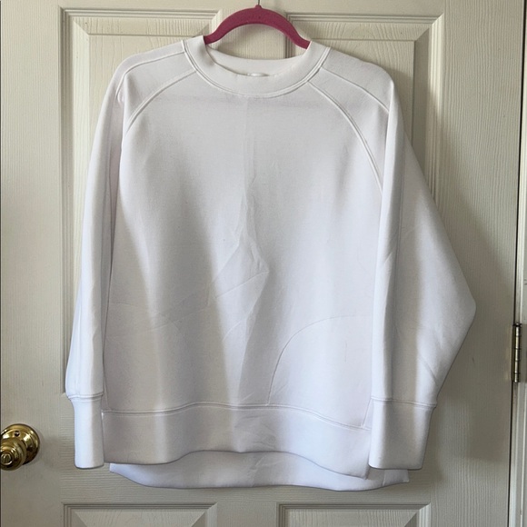 YPB Abercrombie Women’s neoKNIT Legging-Friendly Crew Sweatshirt in White Size S - Picture 10 of 11